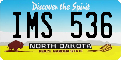 ND license plate IMS536