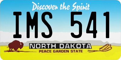 ND license plate IMS541