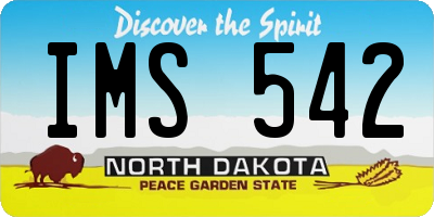 ND license plate IMS542
