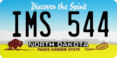 ND license plate IMS544