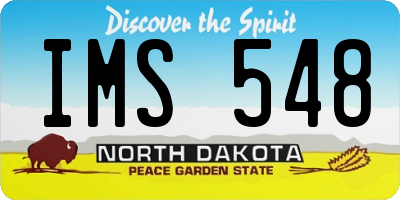 ND license plate IMS548