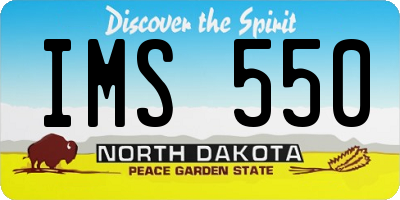 ND license plate IMS550