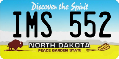 ND license plate IMS552