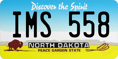 ND license plate IMS558