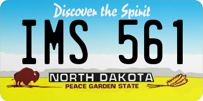 ND license plate IMS561