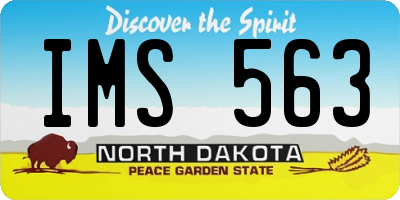 ND license plate IMS563
