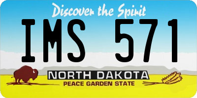 ND license plate IMS571