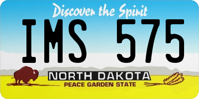 ND license plate IMS575