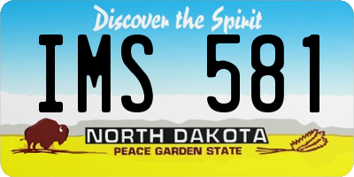 ND license plate IMS581