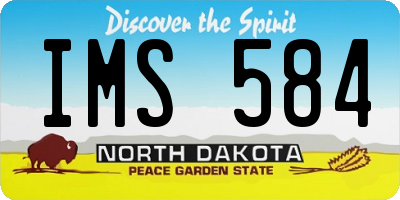 ND license plate IMS584