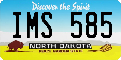 ND license plate IMS585