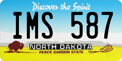 ND license plate IMS587