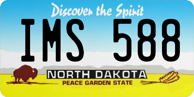 ND license plate IMS588