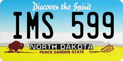 ND license plate IMS599