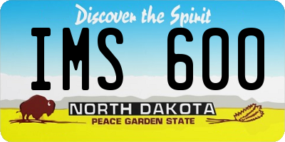 ND license plate IMS600