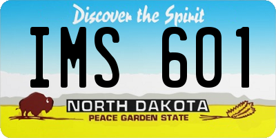 ND license plate IMS601