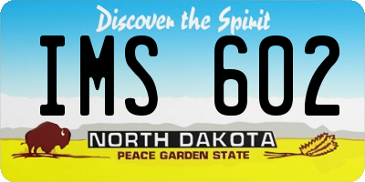 ND license plate IMS602