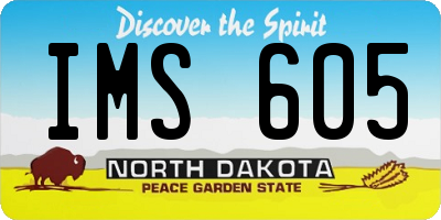 ND license plate IMS605