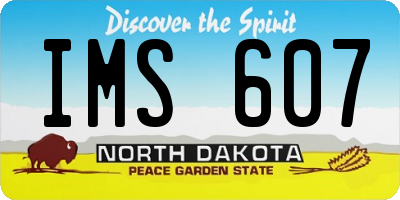 ND license plate IMS607