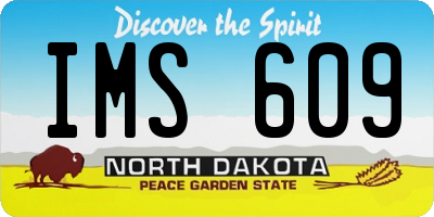 ND license plate IMS609