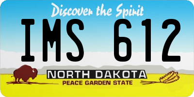ND license plate IMS612