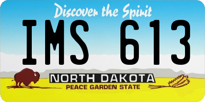 ND license plate IMS613