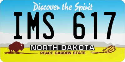 ND license plate IMS617