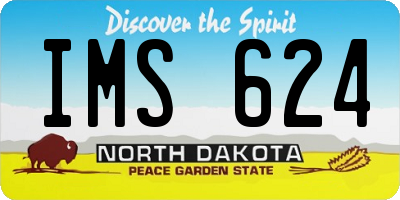ND license plate IMS624