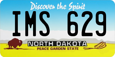 ND license plate IMS629