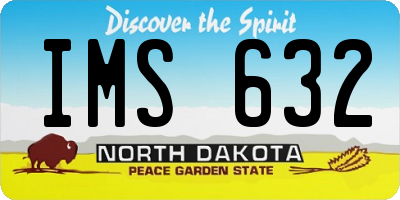ND license plate IMS632