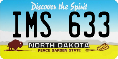 ND license plate IMS633