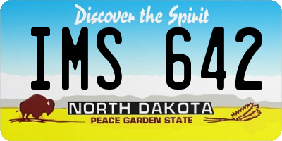 ND license plate IMS642