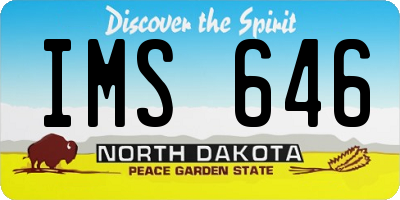 ND license plate IMS646