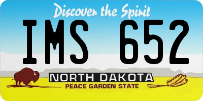 ND license plate IMS652