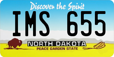 ND license plate IMS655