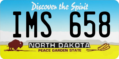 ND license plate IMS658