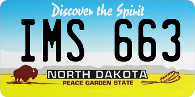 ND license plate IMS663