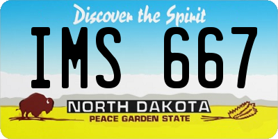 ND license plate IMS667