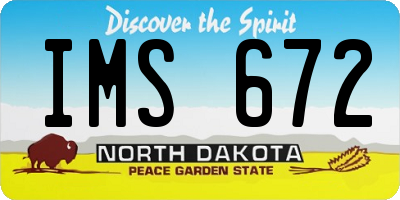 ND license plate IMS672