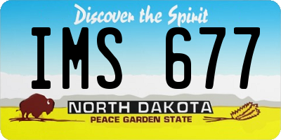 ND license plate IMS677