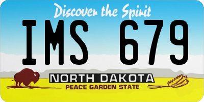 ND license plate IMS679