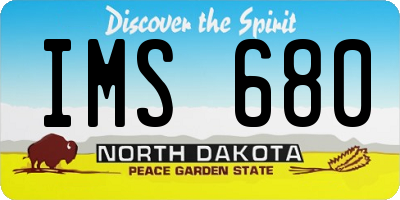 ND license plate IMS680