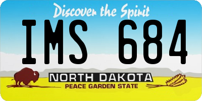 ND license plate IMS684