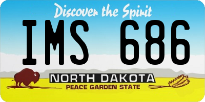 ND license plate IMS686
