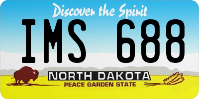 ND license plate IMS688