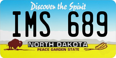 ND license plate IMS689