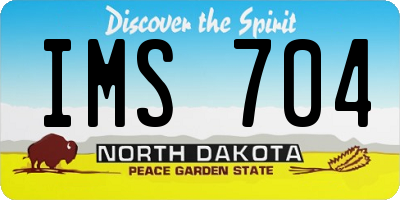 ND license plate IMS704