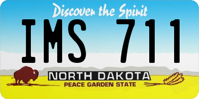 ND license plate IMS711