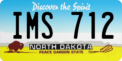 ND license plate IMS712