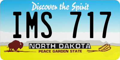 ND license plate IMS717